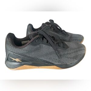 Reebok Nano X1 Black And Gold Grit Cross Trainer Size 7